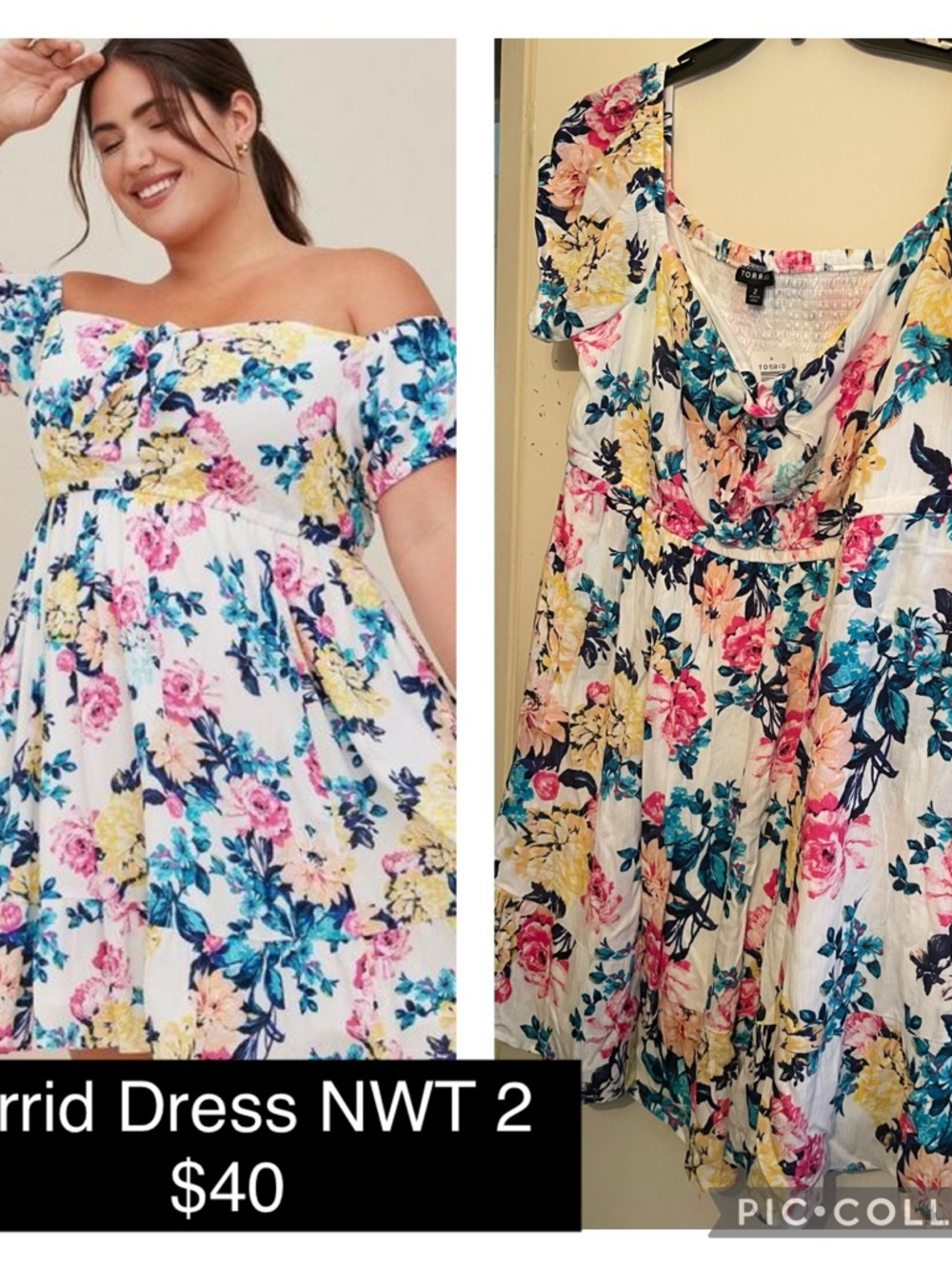 Torrid Mini Gauze Puff Sleeve Skater Dress